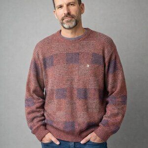 Pierre Cardin size M Men's Multicolor long sleeve cozy fall Sweater